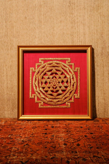Luxurious Handcrafted Sri Yantra Embroidery Wall Art - My Store